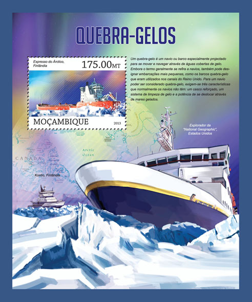Icebreakers - Issue of Mozambique postage Stamps