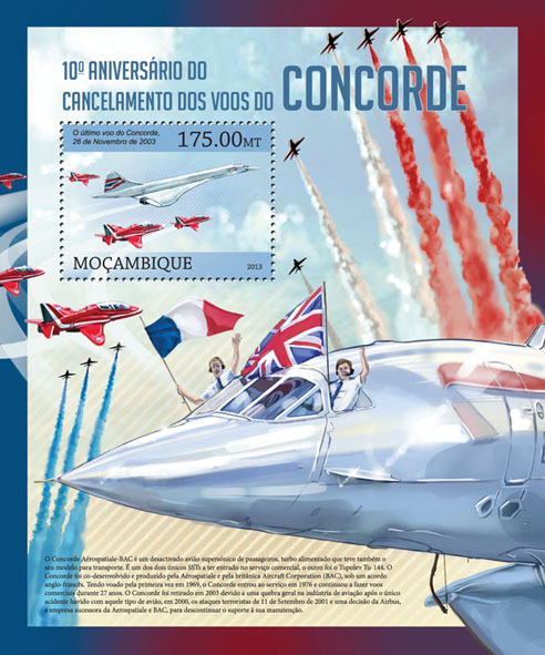 Concorde - Issue of Mozambique postage Stamps