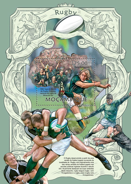 Rugby - Issue of Mozambique postage Stamps