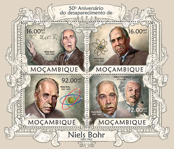Niels Bohr - Issue of Mozambique postage Stamps