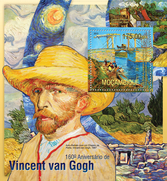 Vincent Van Gogh - Issue of Mozambique postage Stamps