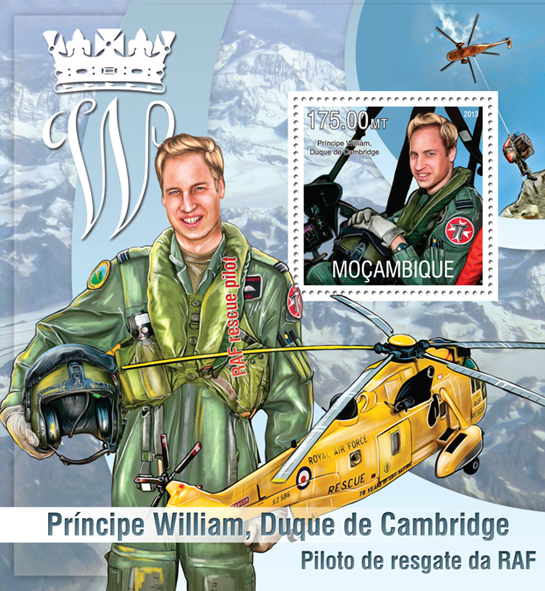 Prince William - Issue of Mozambique postage Stamps