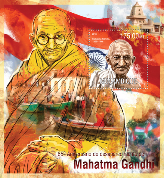 Mahatma Gandhi - Issue of Mozambique postage Stamps