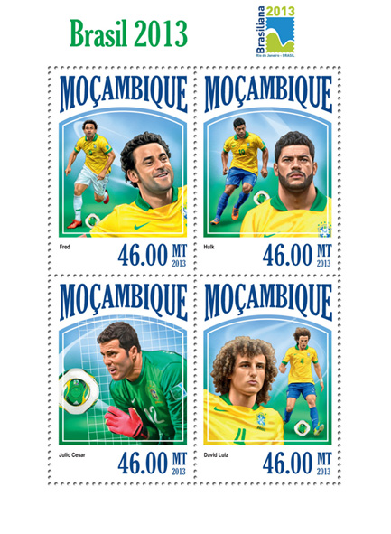 Brazil 2013 - Issue of Mozambique postage Stamps