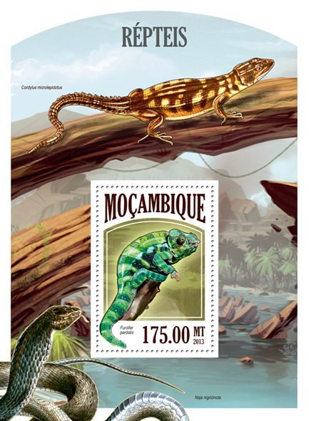 Reptiles - Issue of Mozambique postage Stamps