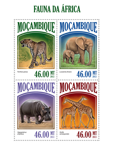 Fauna - Issue of Mozambique postage Stamps