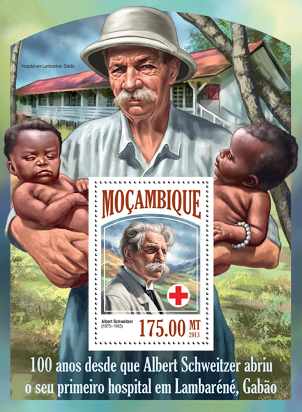 Albert Schweitzer - Issue of Mozambique postage Stamps