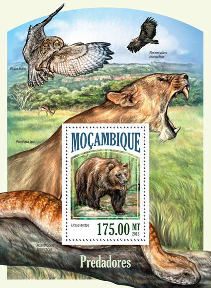 Predators - Issue of Mozambique postage Stamps
