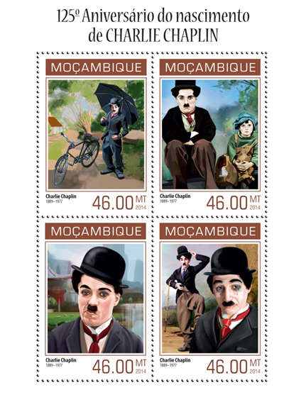 Charlie Chaplin - Issue of Mozambique postage Stamps