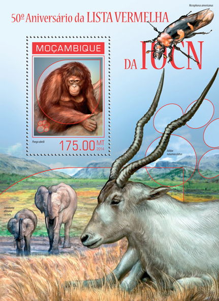 IUCN Red List - Issue of Mozambique postage Stamps