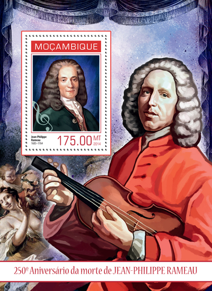 Jean-Philippe Rameau - Issue of Mozambique postage Stamps