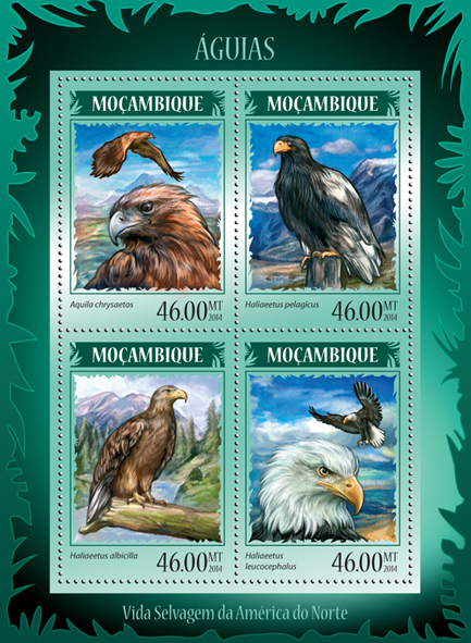 Eagles - Issue of Mozambique postage Stamps
