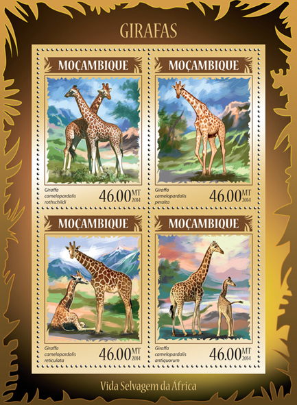 Girafes - Issue of Mozambique postage Stamps