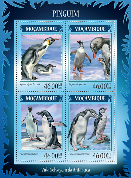 Penguins - Issue of Mozambique postage Stamps