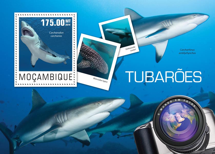 Sharks - Issue of Mozambique postage Stamps