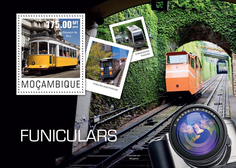 Funiculars - Issue of Mozambique postage Stamps