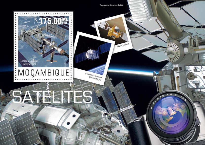 Satellites - Issue of Mozambique postage Stamps