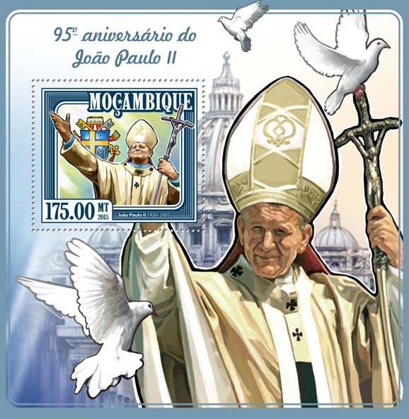 John Paul II - Issue of Mozambique postage Stamps