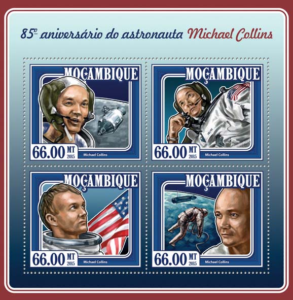 Michael Collins - Issue of Mozambique postage Stamps