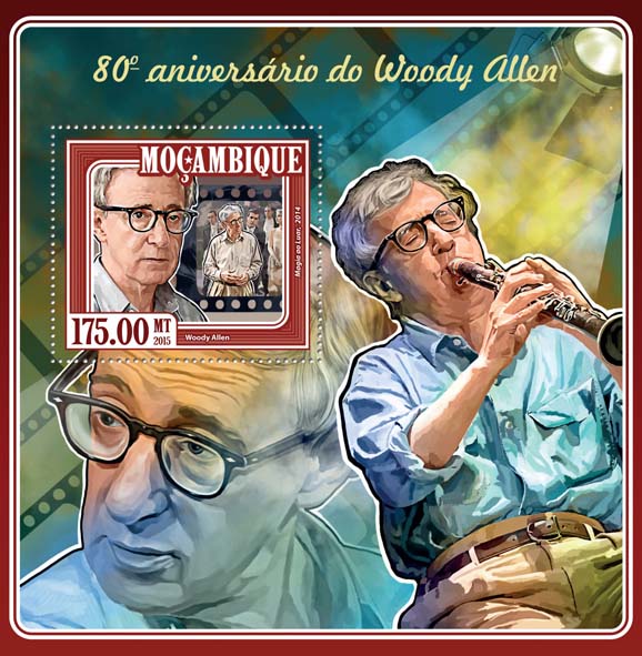 Woody Allen - Issue of Mozambique postage Stamps