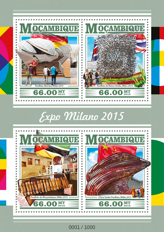 Expo Milano 2015 - Issue of Mozambique postage Stamps