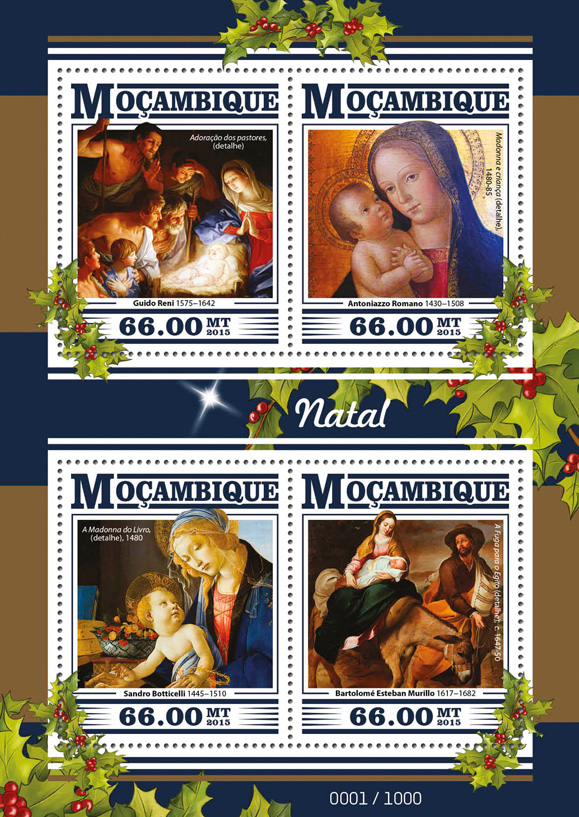 Christmas - Issue of Mozambique postage Stamps