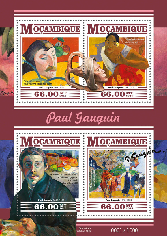 Paul Gauguin - Issue of Mozambique postage Stamps