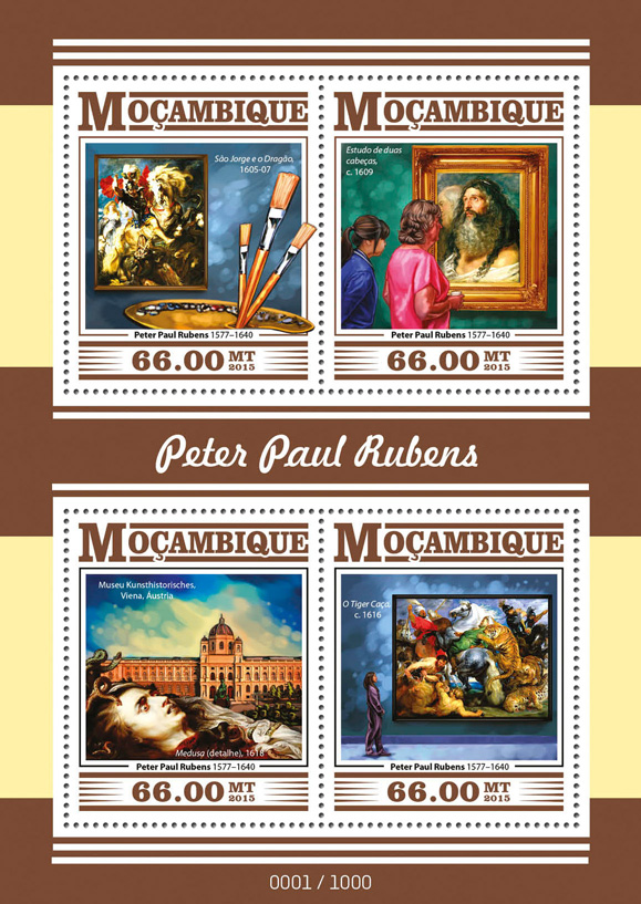 Peter Paul Rubens - Issue of Mozambique postage Stamps