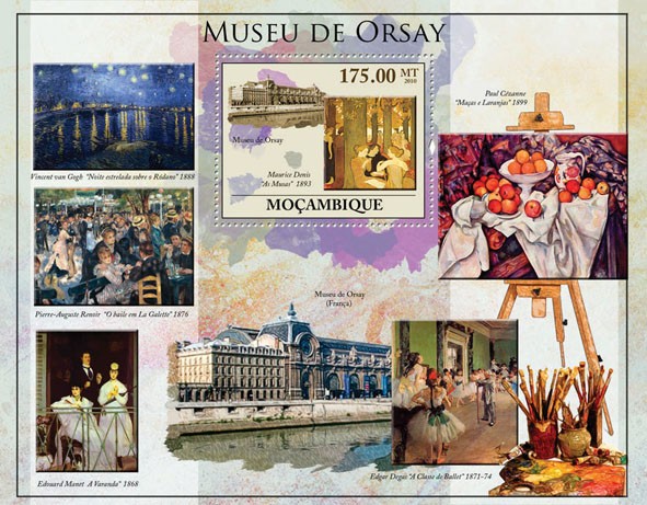 Orsay Museum, (Paintings). - Issue of Mozambique postage Stamps
