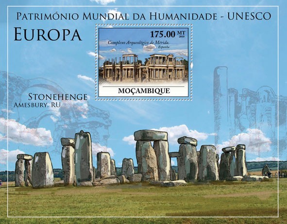World Heritage Site - Issue of Mozambique postage Stamps