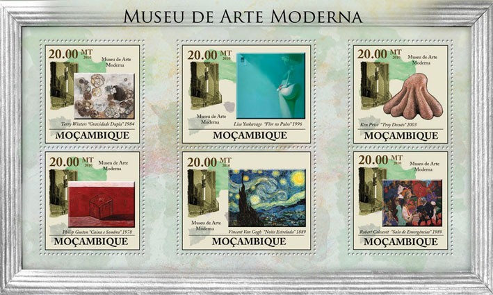 Museum of Modern Art, (Paintings). - Issue of Mozambique postage Stamps