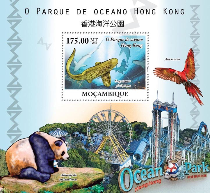The Ocean Park of Hong Kong, Fauna. - Issue of Mozambique postage Stamps