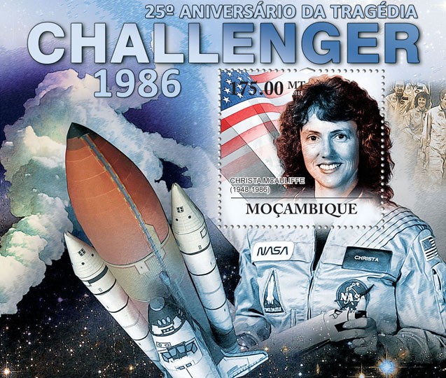 25th Anniversary of Challenger Tragedy, 1986. - Issue of Mozambique postage Stamps