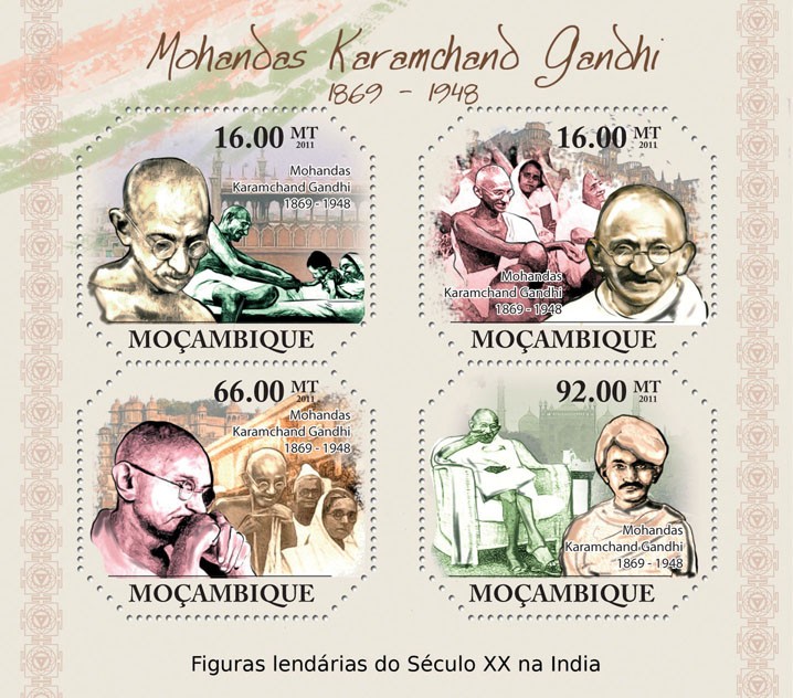 Mohandas Karamchand Gandhi, (1869-1948). - Issue of Mozambique postage Stamps