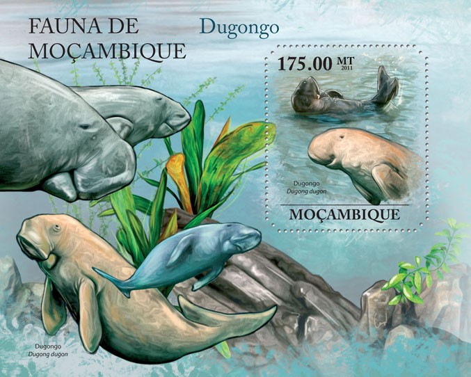 Dugongs, (Dugongo). - Issue of Mozambique postage Stamps