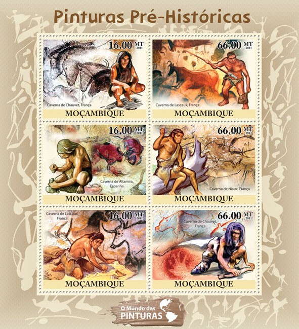 Prehistory Paintings.. - Issue of Mozambique postage Stamps