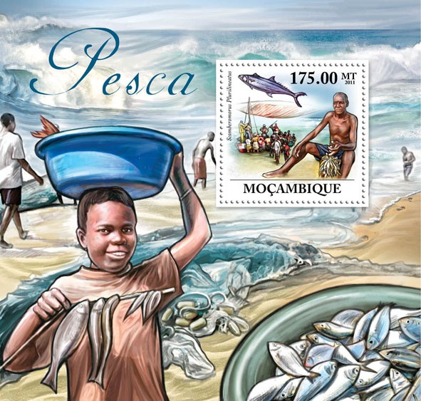 Fishes & Fishing. - Issue of Mozambique postage Stamps