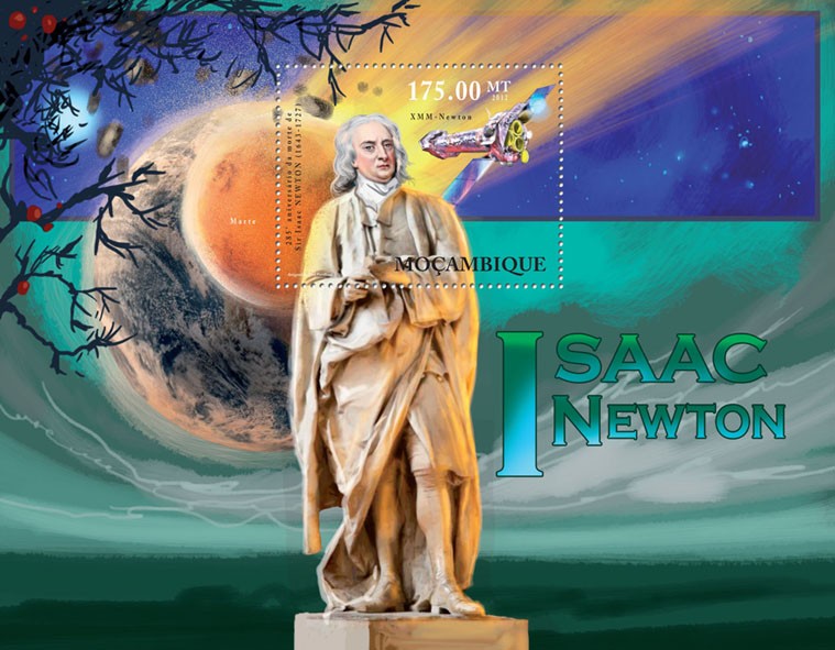Isaac Newton, 285th Anniversaty of Death, (1643-1727). - Issue of Mozambique postage Stamps