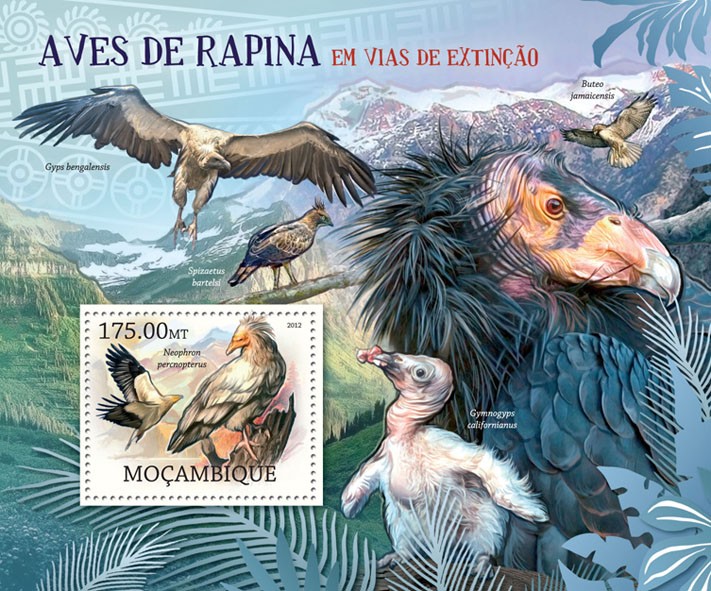 Birds of Prey - Issue of Mozambique postage Stamps