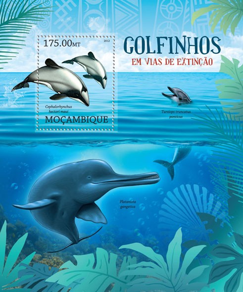 Dolphins - Issue of Mozambique postage Stamps
