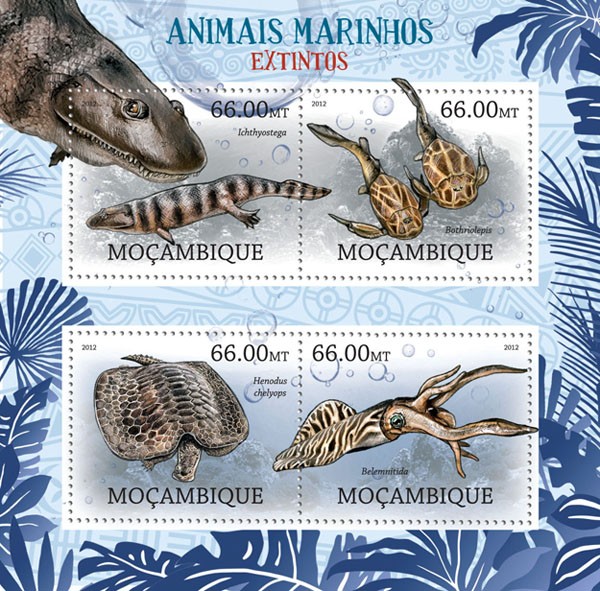 Marine Animals - Issue of Mozambique postage Stamps