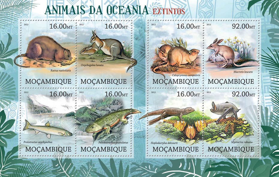 Animals - Issue of Mozambique postage Stamps