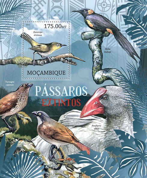 Birds - Issue of Mozambique postage Stamps