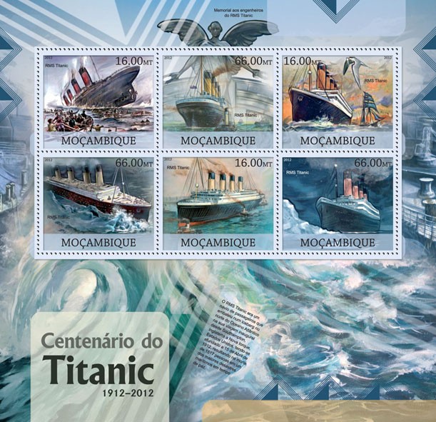 Titanic - Issue of Mozambique postage Stamps