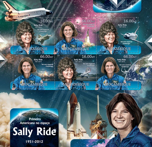 Sally Ride - Issue of Mozambique postage Stamps