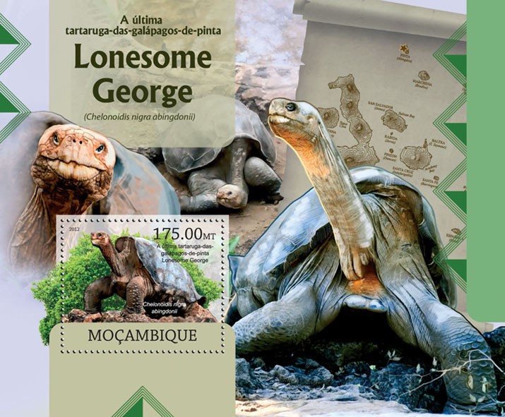 Lonesome George - Issue of Mozambique postage Stamps