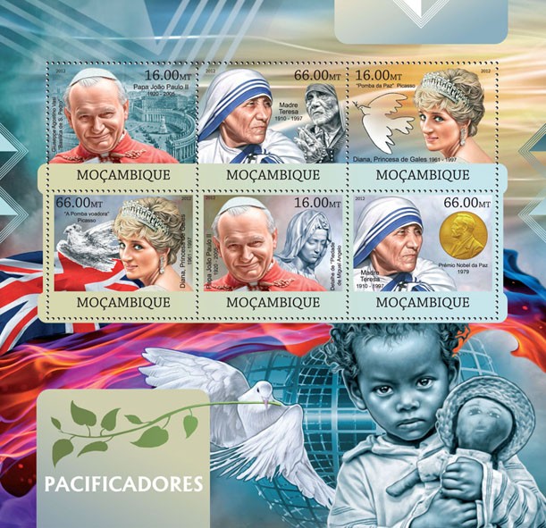Peacemakers - Issue of Mozambique postage Stamps