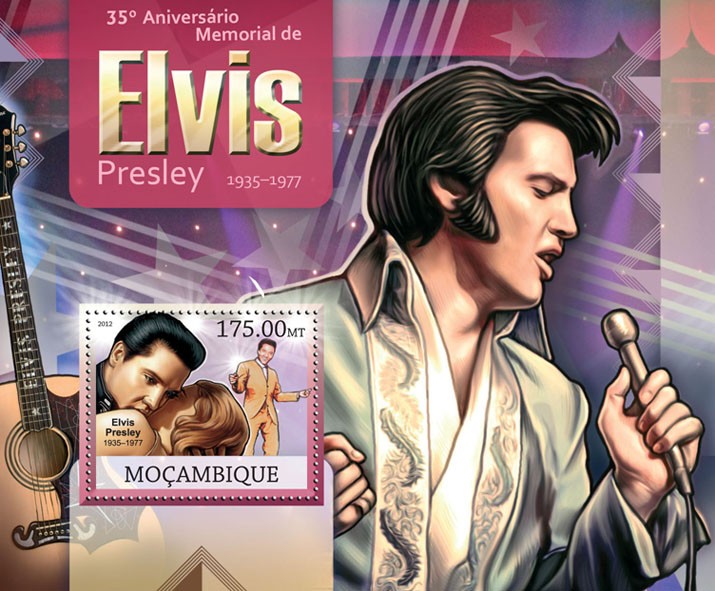 Elvis Presley - Issue of Mozambique postage Stamps