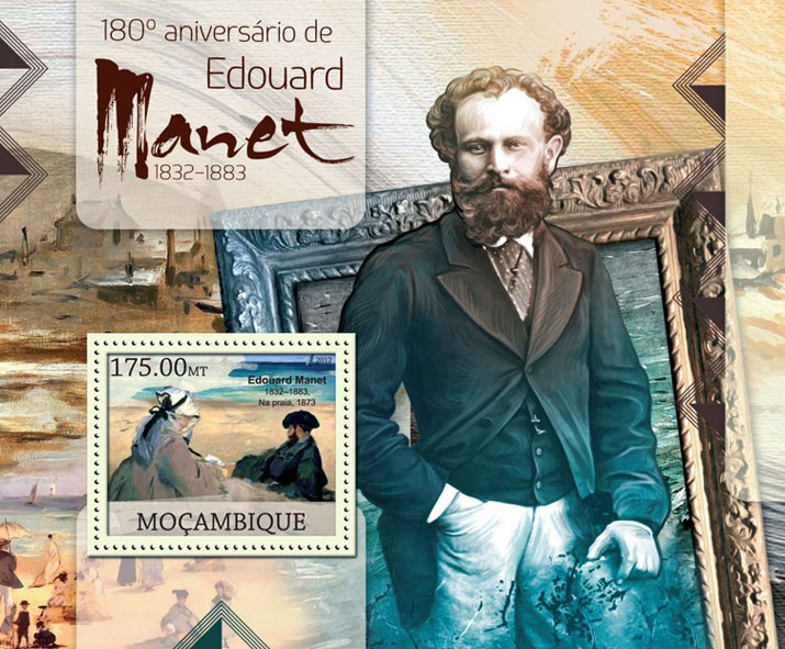 Edouard Manet - Issue of Mozambique postage Stamps