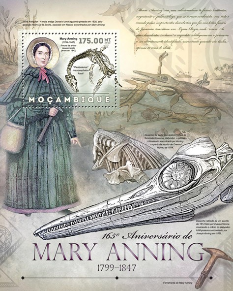 Marry Anning - Issue of Mozambique postage Stamps